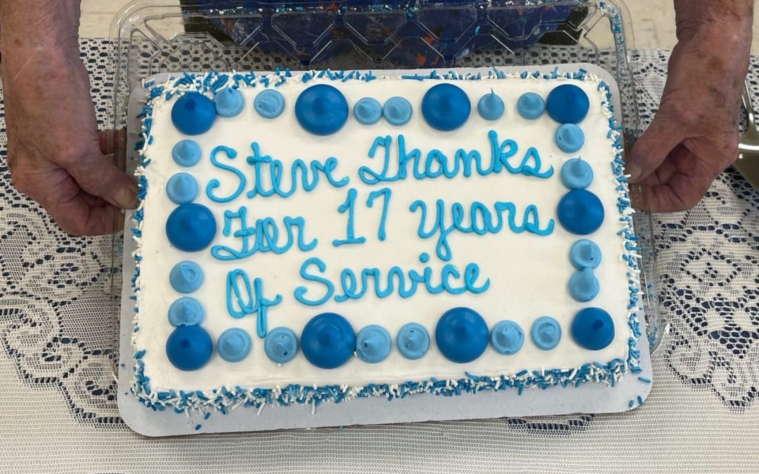 Steve, Thank you for 17 years of service.