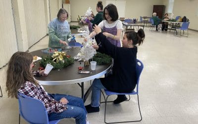 Christmas Wreath making in process…